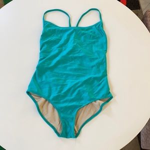 Teal one piece swimsuit